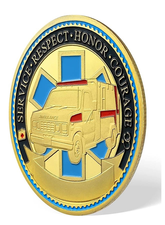 ووردا عملة تذكارية لتحدي فنيي الطوارئ الطبية (EMT) - عملة صلاة للخدمات الطبية (عملة واحدة) - Image 3
